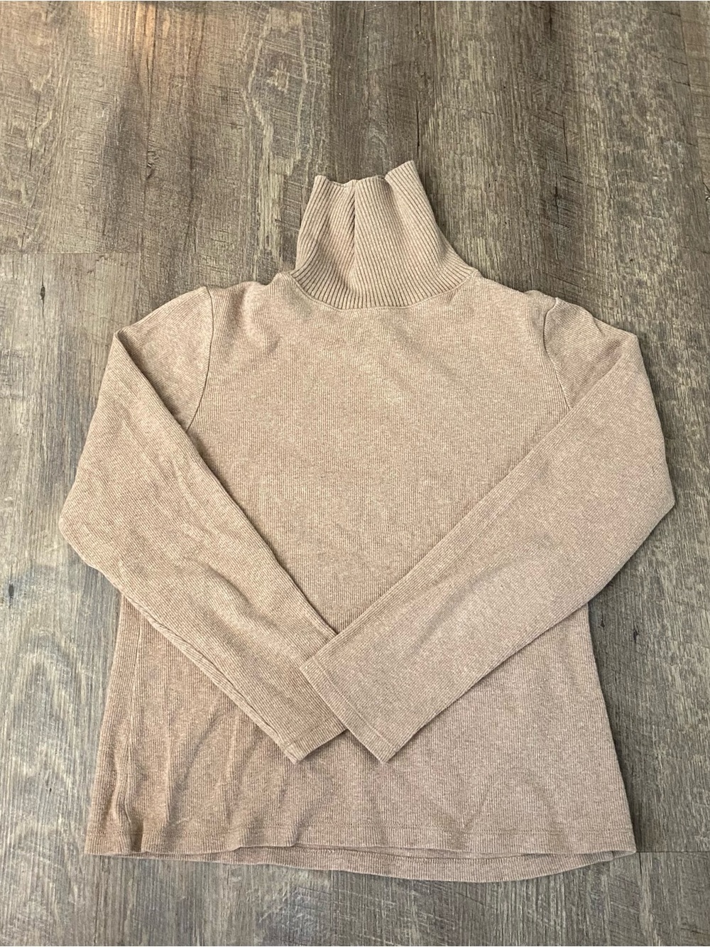 Rafaela M Light Brown Cotton Turtleneck Sweater
